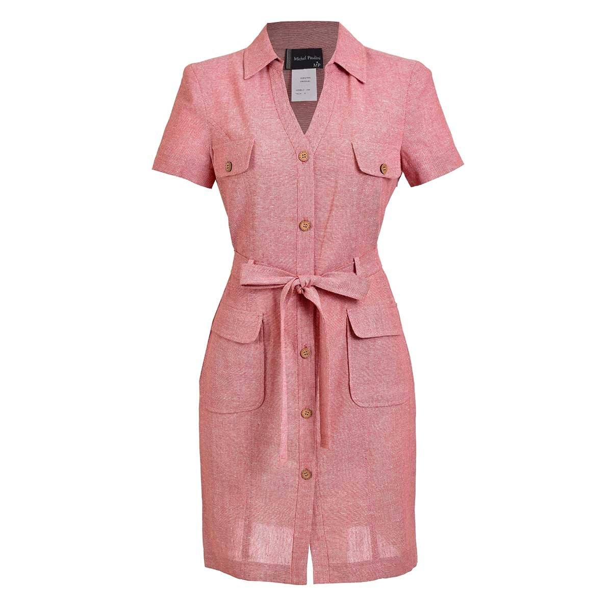 Vestido Liso Camisero Michel Paulini