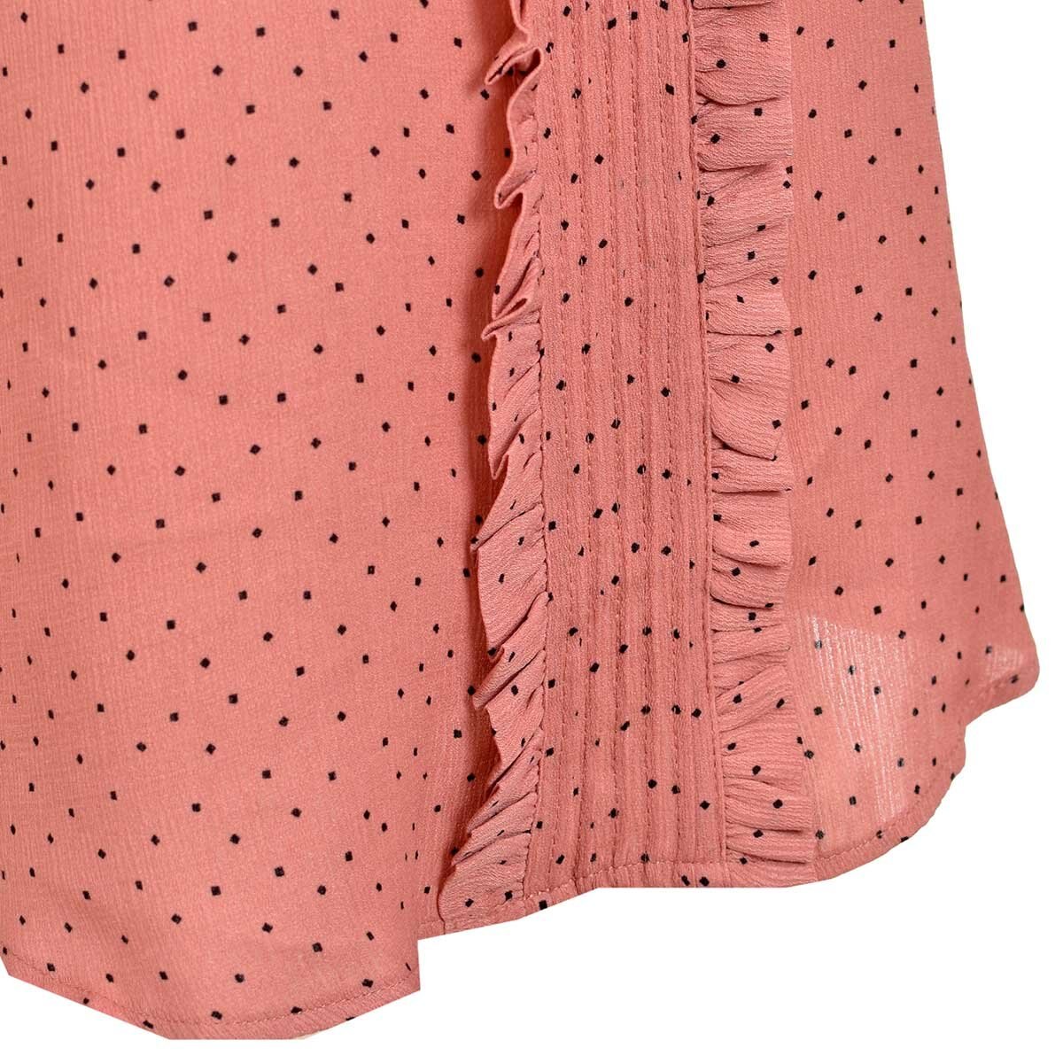 Blusa para Dama Manga Corta con Olan Estampado Philosophy Jr. Woman