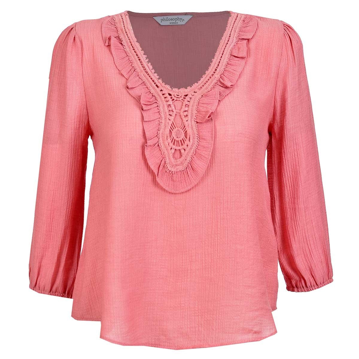 Blusa para Dama de Manga Larga Escote en V Philosophy Jr. Woman
