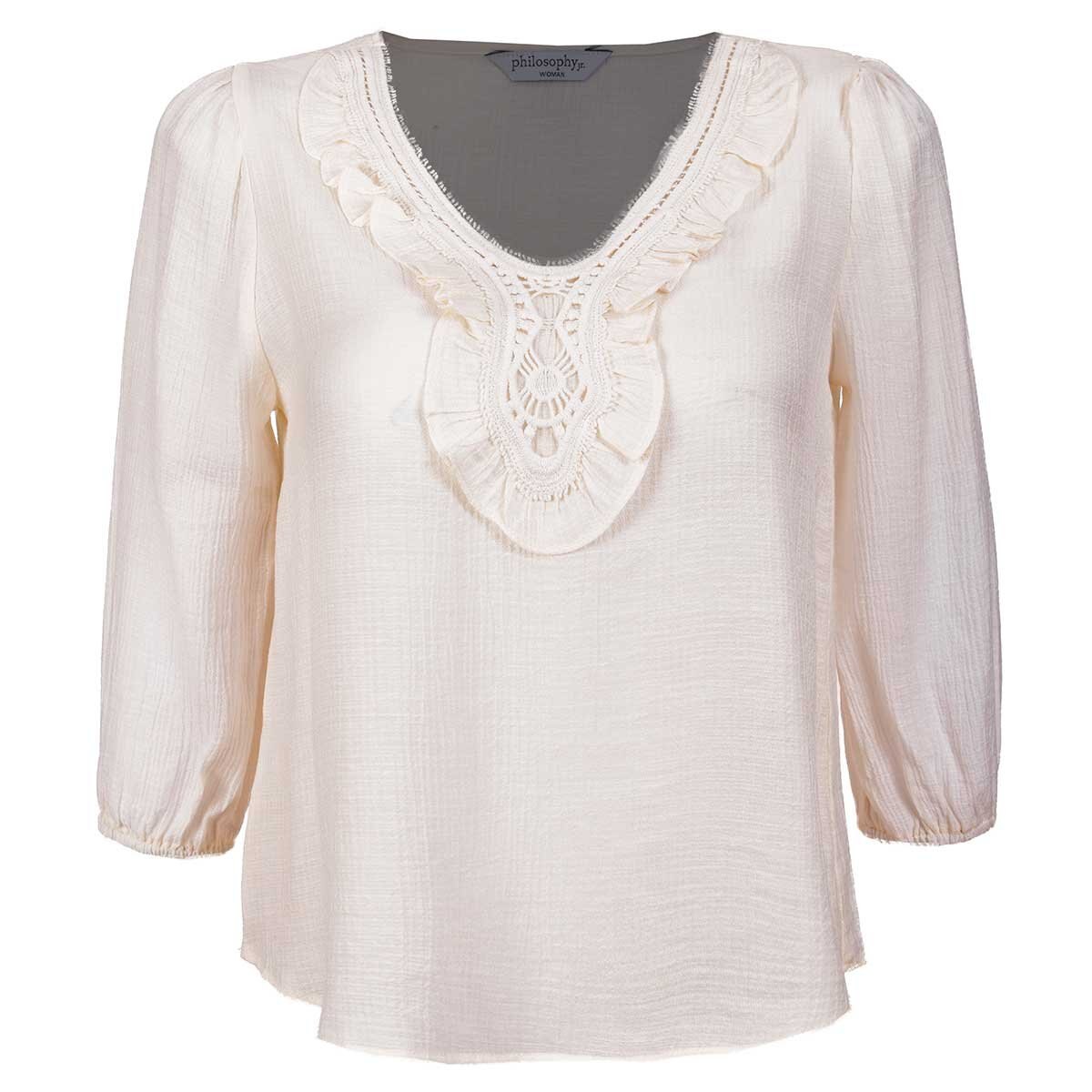 Blusa para Dama de Manga Larga Escote en V Philosophy Jr. Woman