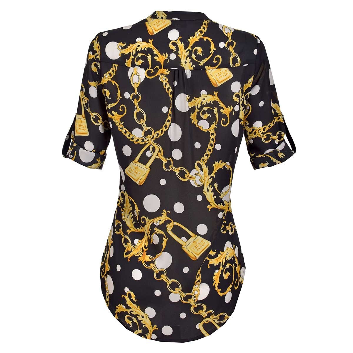 Blusa Manga Larga con Elevadores Cuello Mao Philosophy Jr. Woman