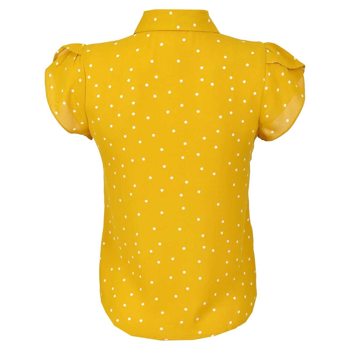 Blusa Manga Larga Camisero con Moño Estampado Philosophy Jr. Woman