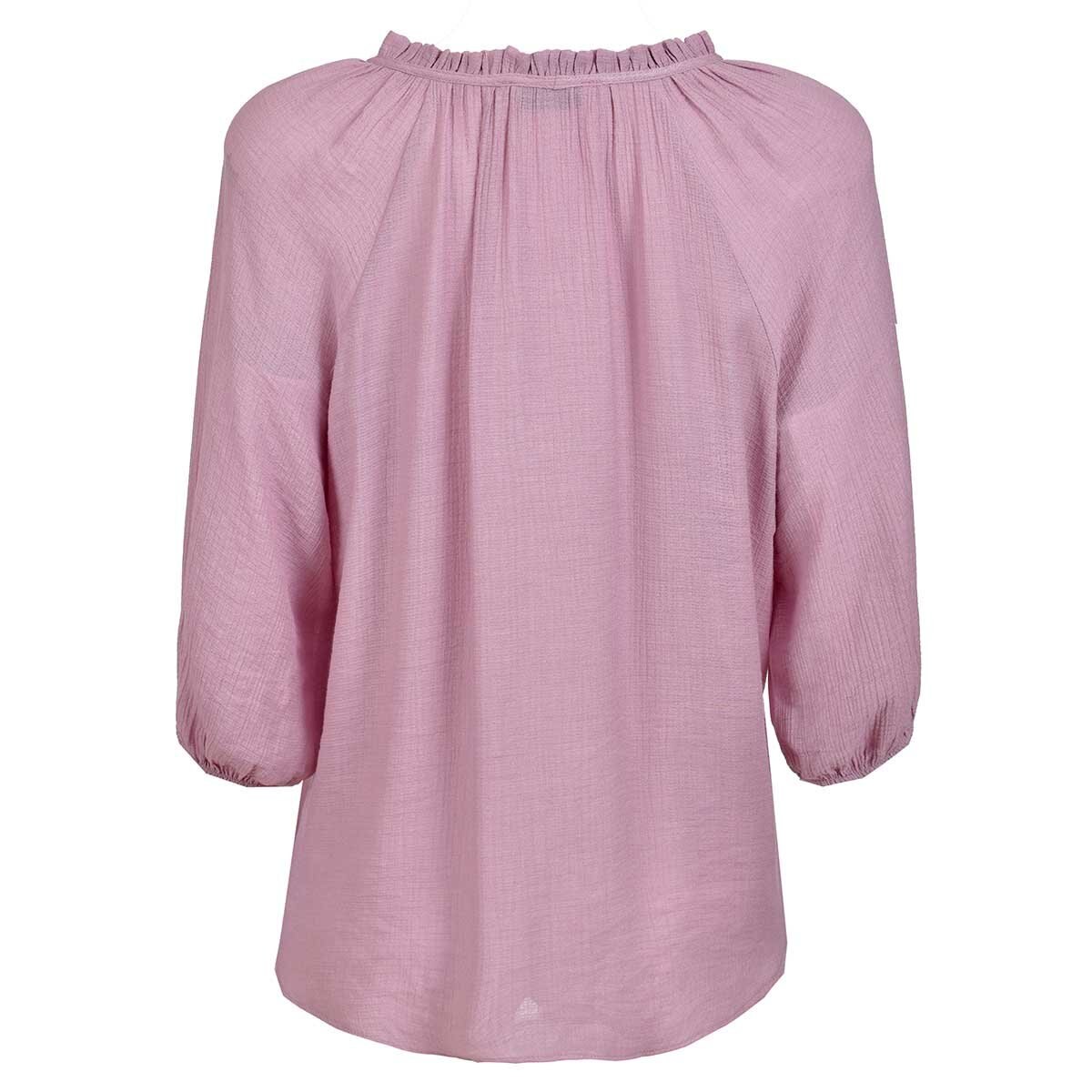 Blusa Manga 3/4 con Cuello Plisado y Jareta Philosophy Jr. Woman