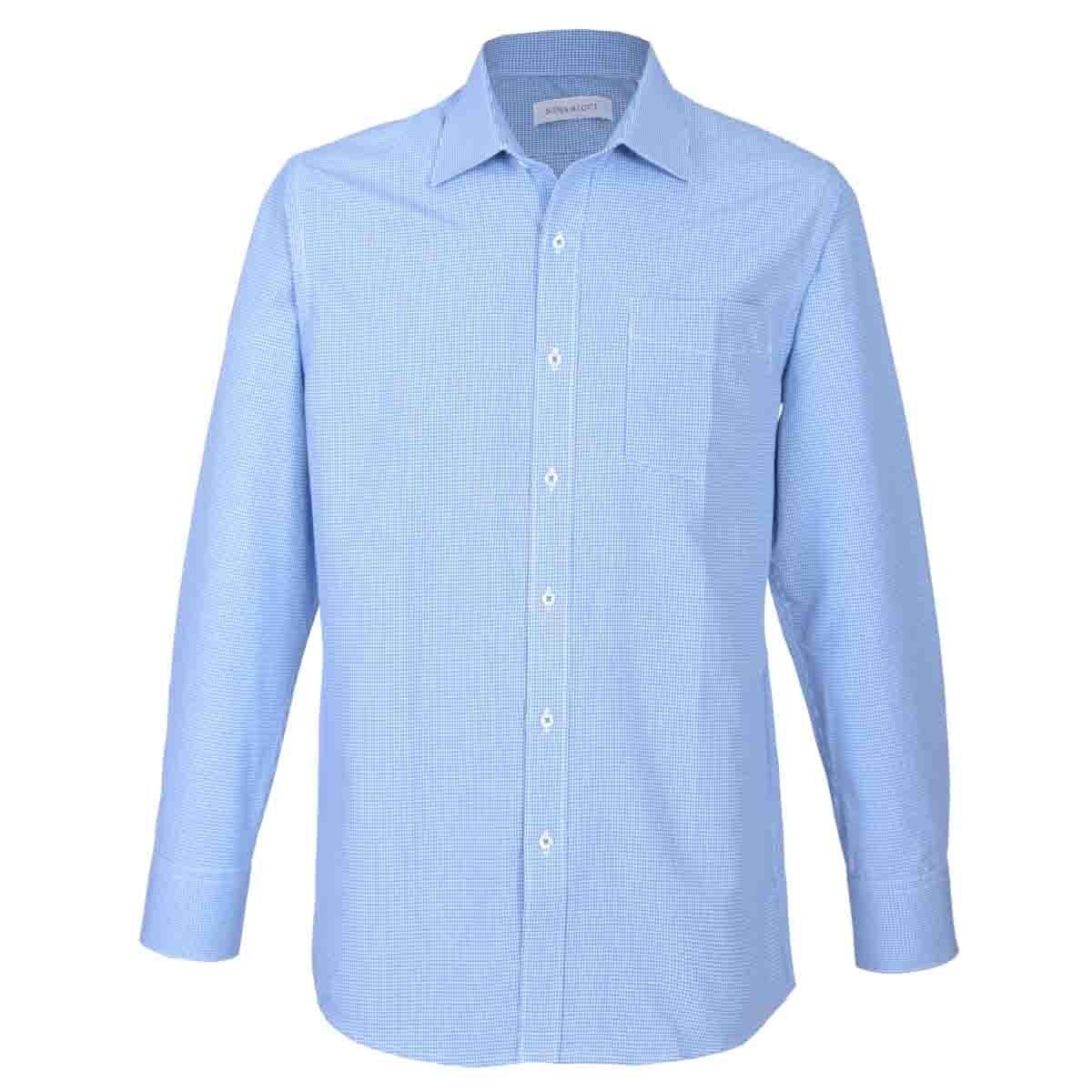 Camisa de Vestir Color Azul Combinado Nina Ricci
