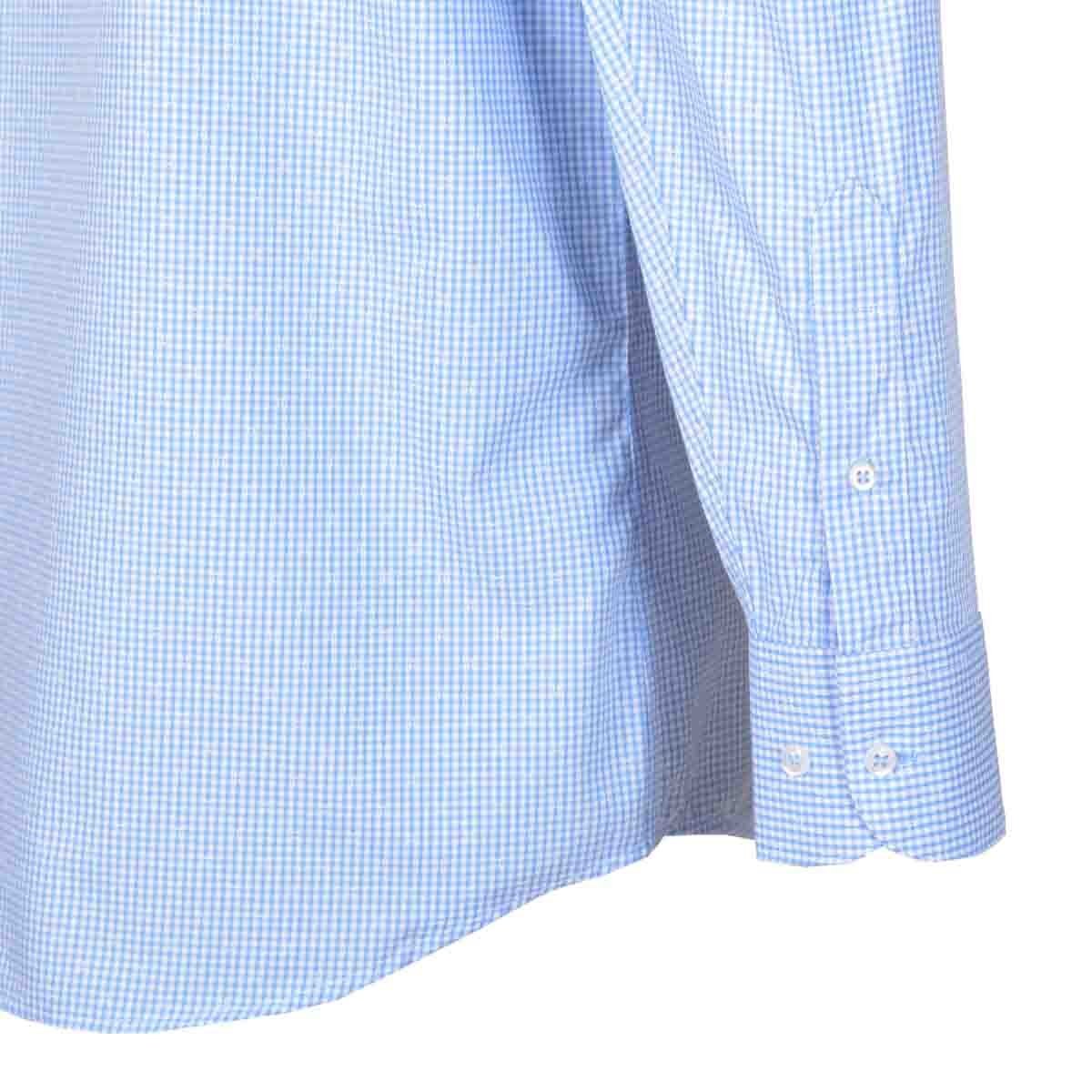 Camisa de Vestir Color Azul Combinado Nina Ricci