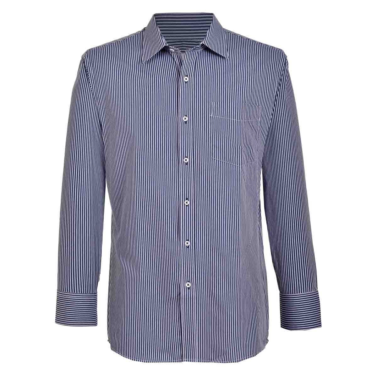 Camisa de Vestir Color Azul Combinado Nina Ricci