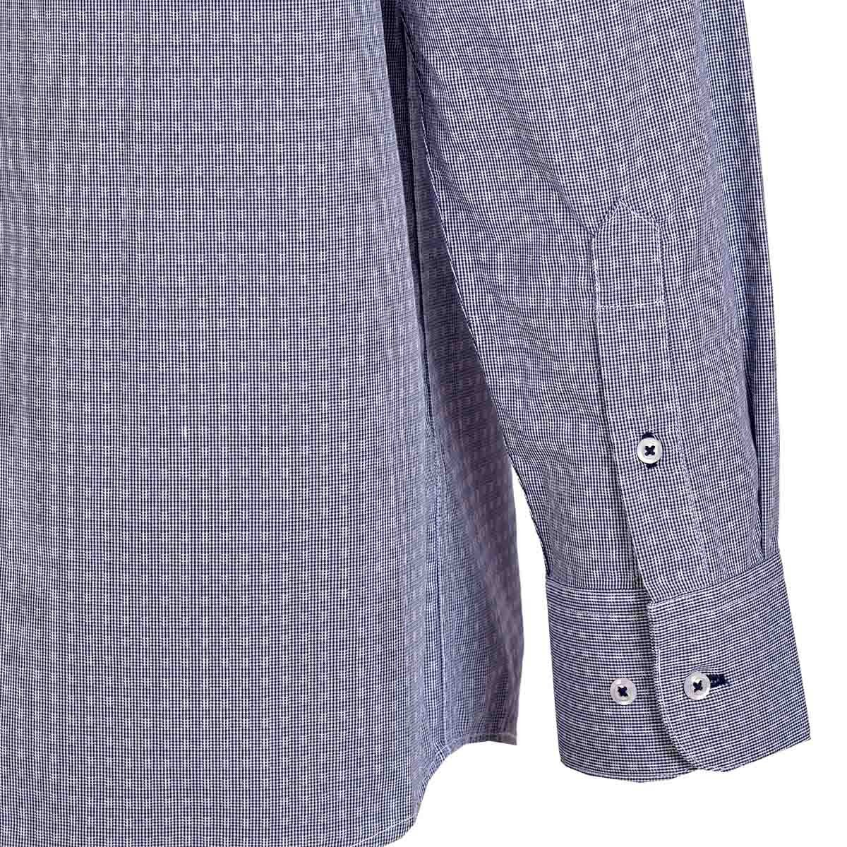 Camisa de Vestir Color Azul Combinado Nina Ricci