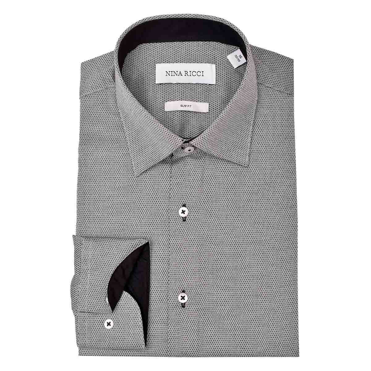 Camisa de Vestir Color Negro Nina Ricci