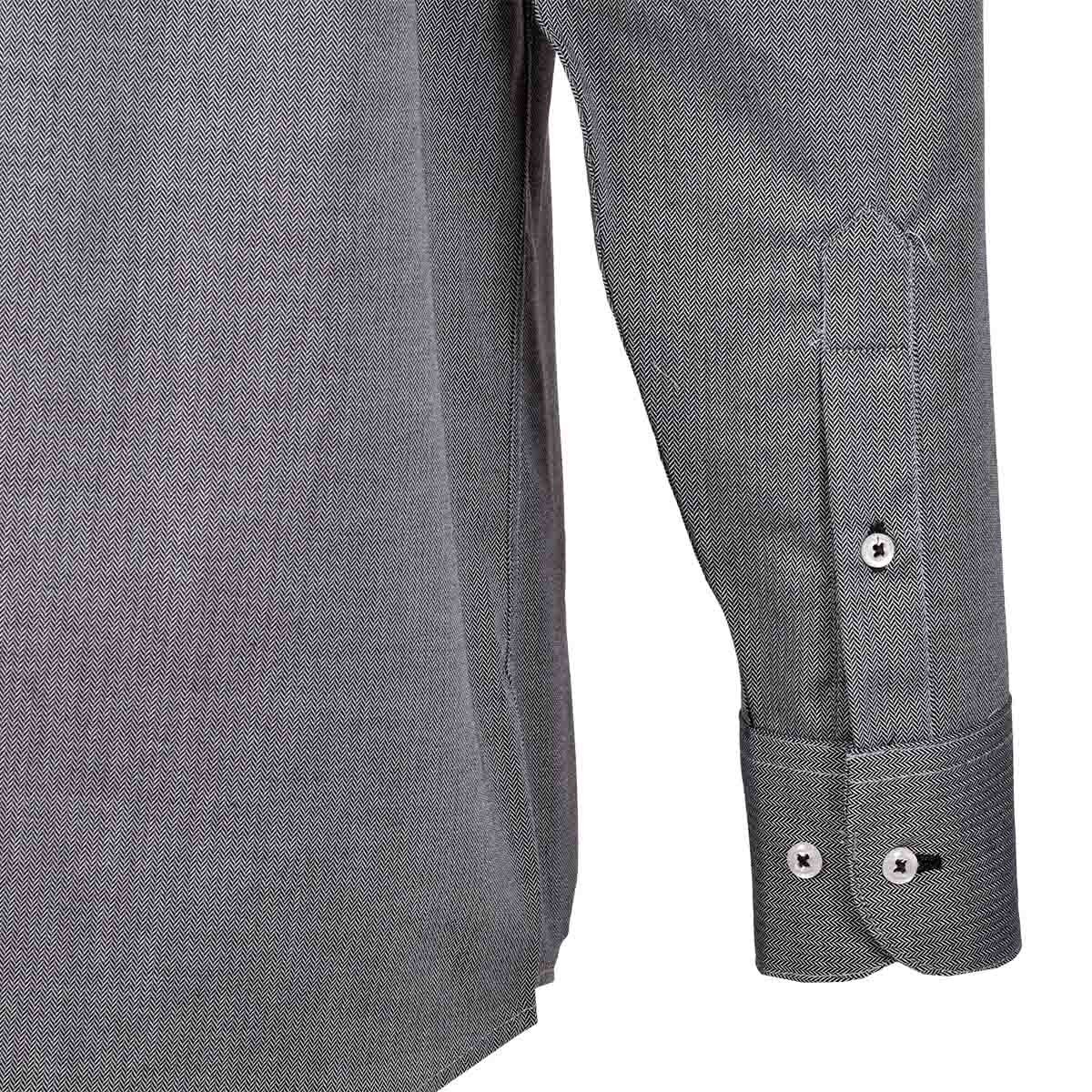 Camisa de Vestir Color Negro Combinado Nina Ricci