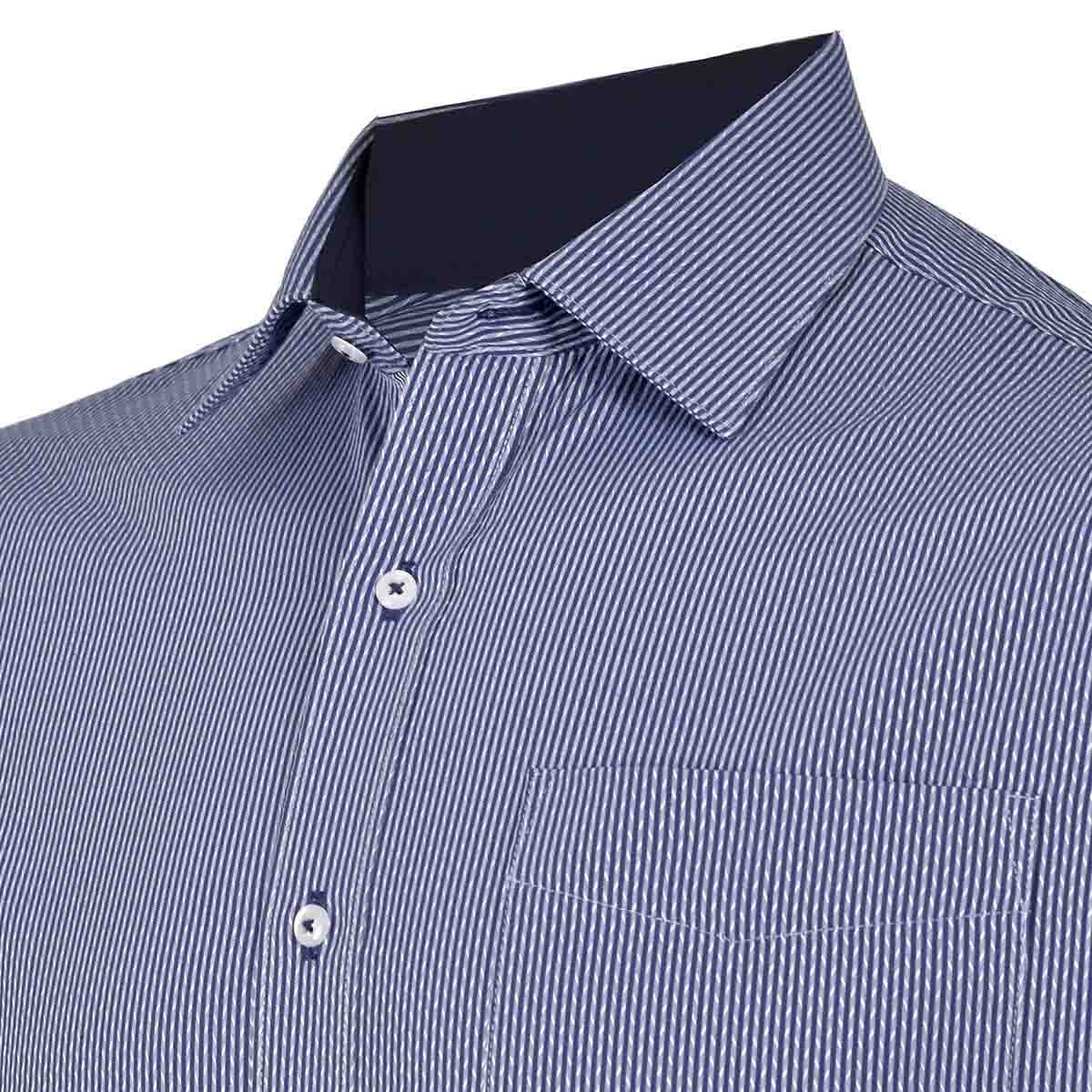Camisa de Vestir Color Azul Combinado Nina Ricci