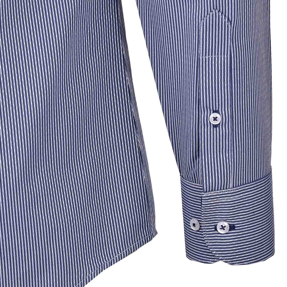 Camisa de Vestir Color Azul Combinado Nina Ricci