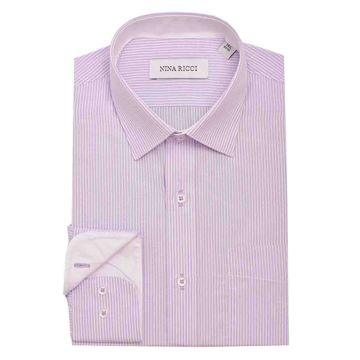 Camisa de Vestir Color Morado Combinado Nina Ricci