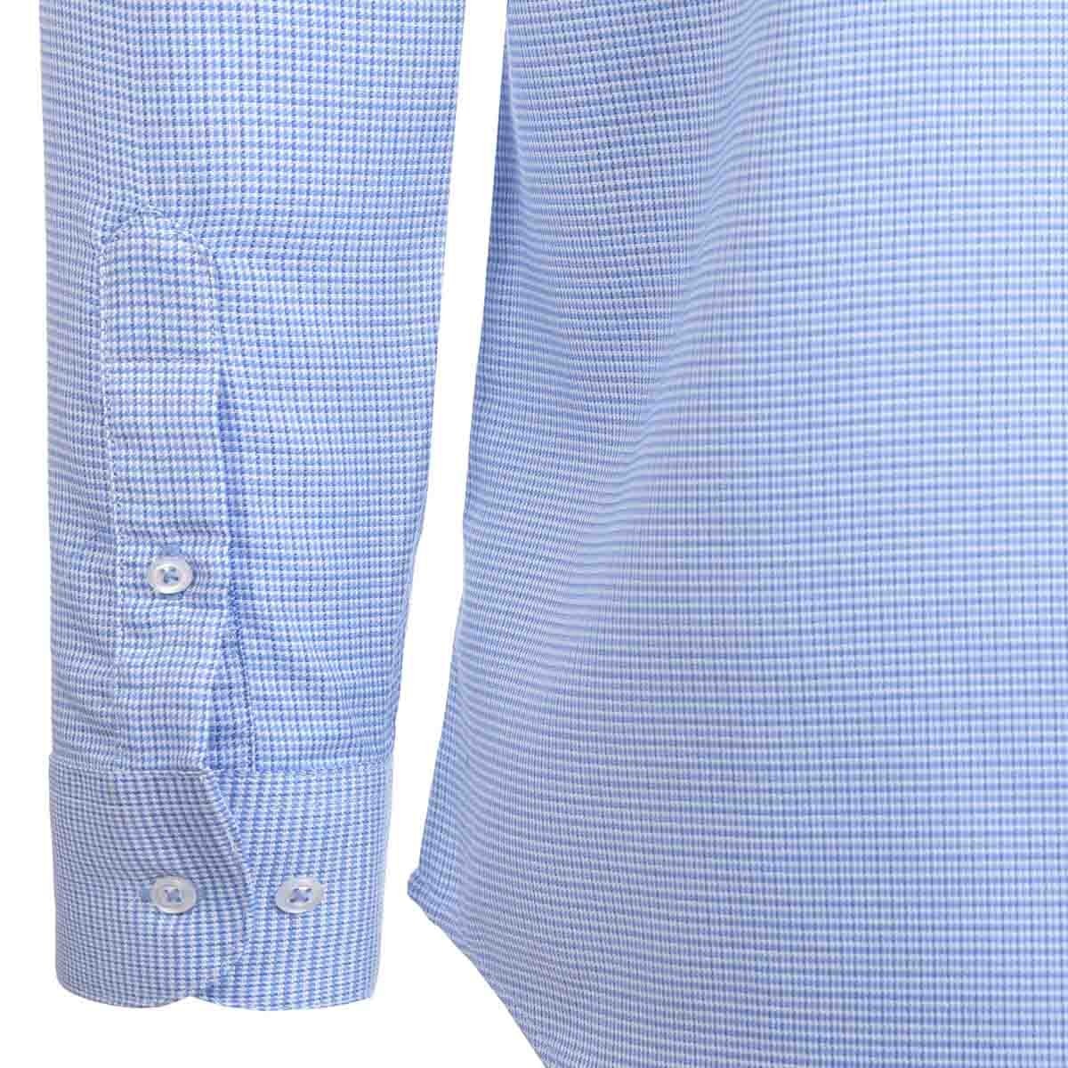 Camisa de Vestir Color Azul Combinado Nina Ricci