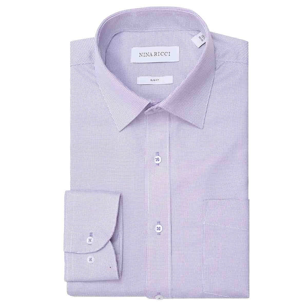 Camisa de Vestir Color Morado Claro Nina Ricci