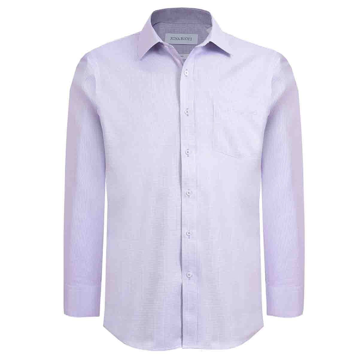 Camisa de Vestir Color Morado Claro Nina Ricci