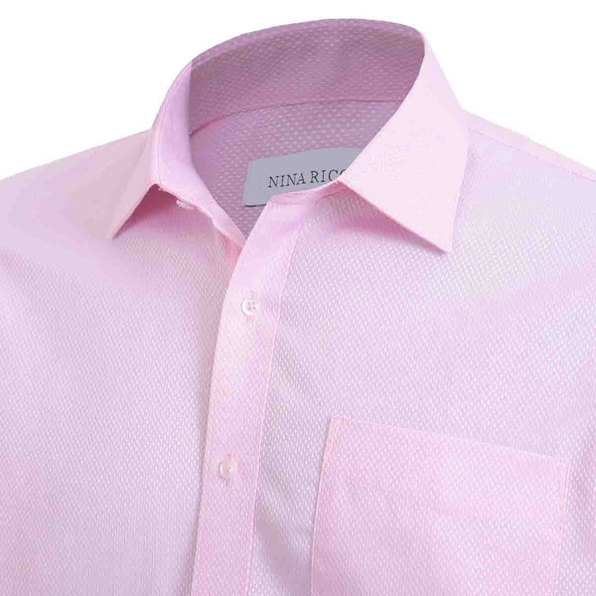 Camisa de Vestir Color Rosa Claro Nina Ricci