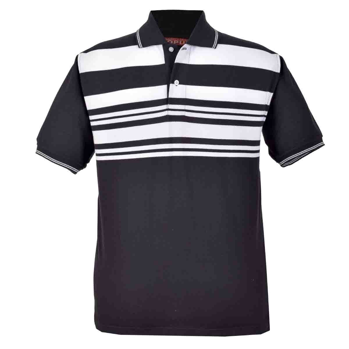 Playera Polo Manga Corta Color Negro J. Opus