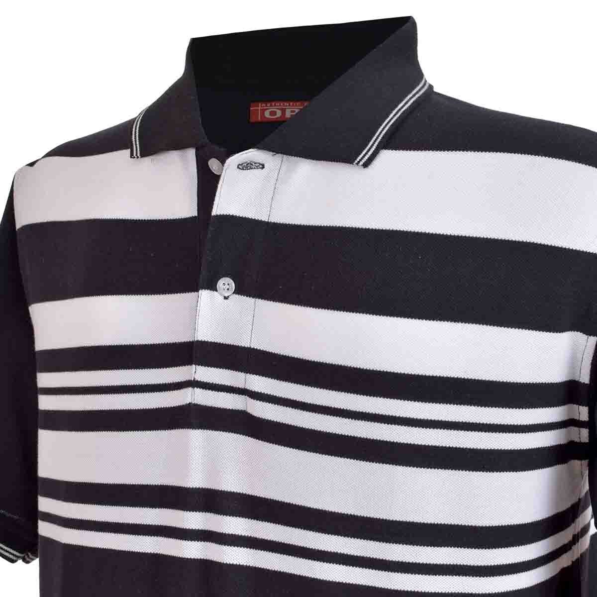 Playera Polo Manga Corta Color Negro J. Opus