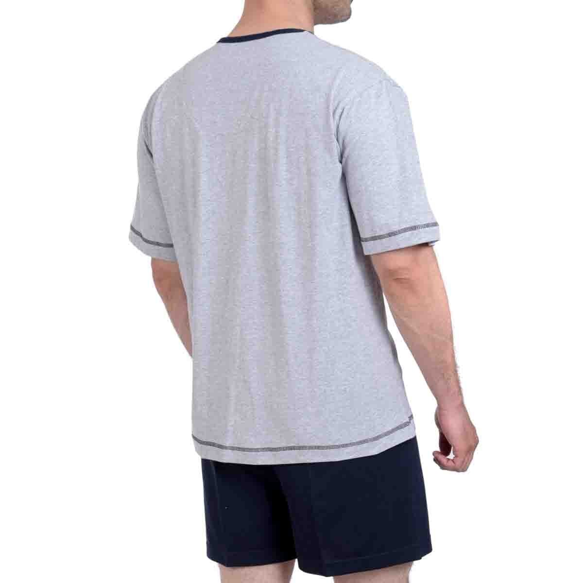 Pijama Manga Corta con Short Color Gris Combinado Starwest