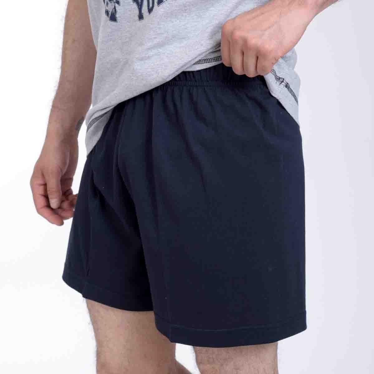 Pijama Manga Corta con Short Color Gris Combinado Starwest