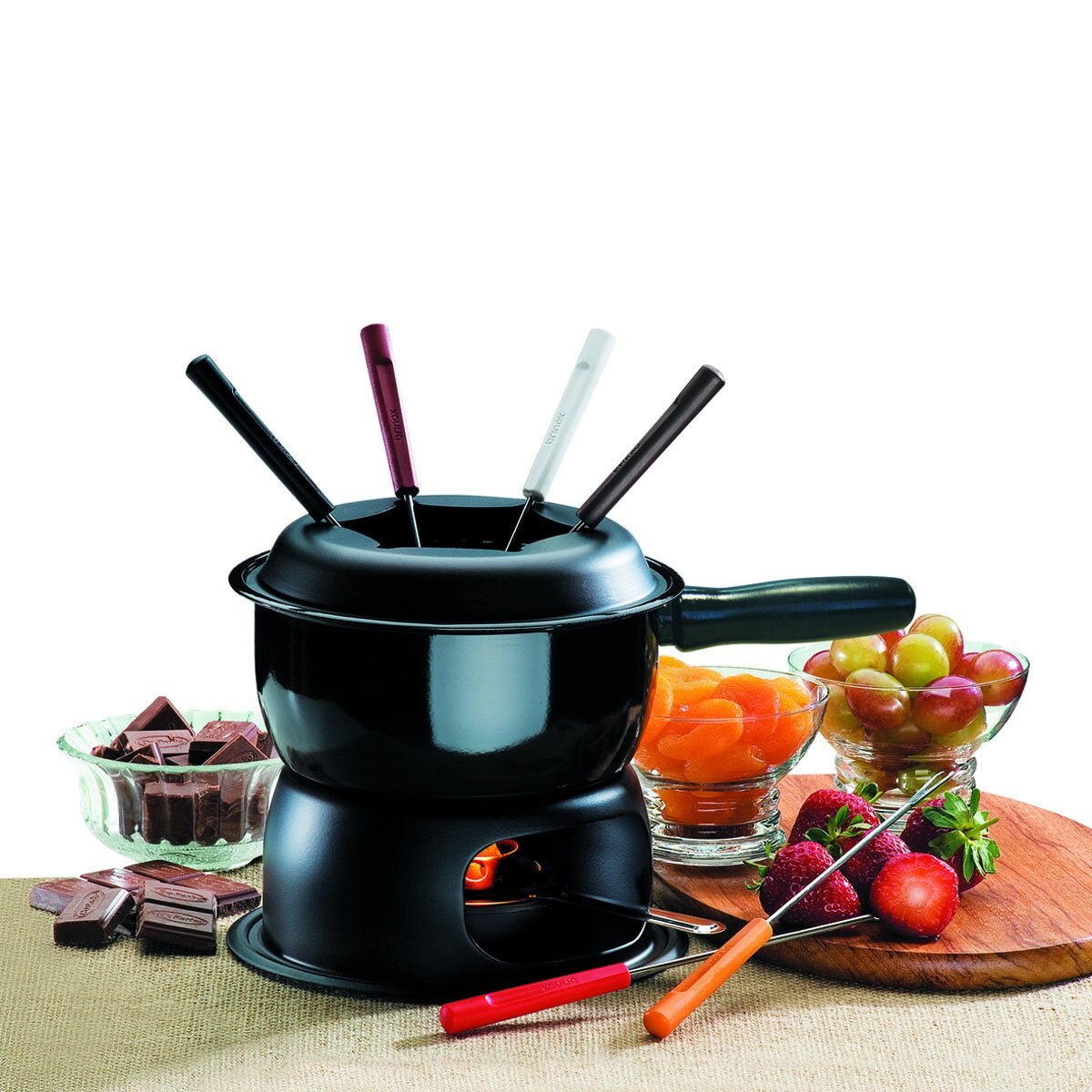 Juego para fondue de acero inoxidable 11 piezas brinox Sears