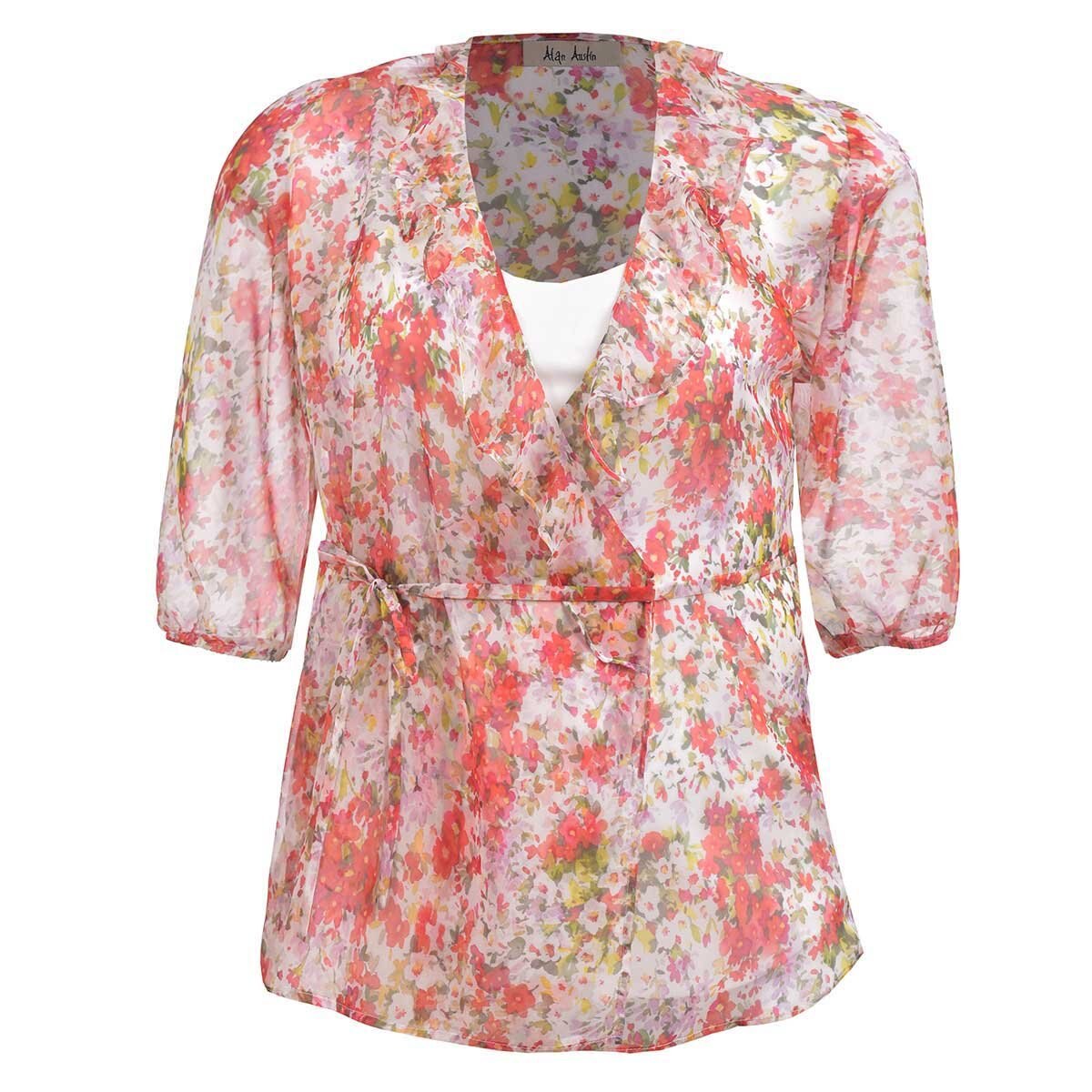 Blusa para Dama Estampada Envolvente Alan Austin