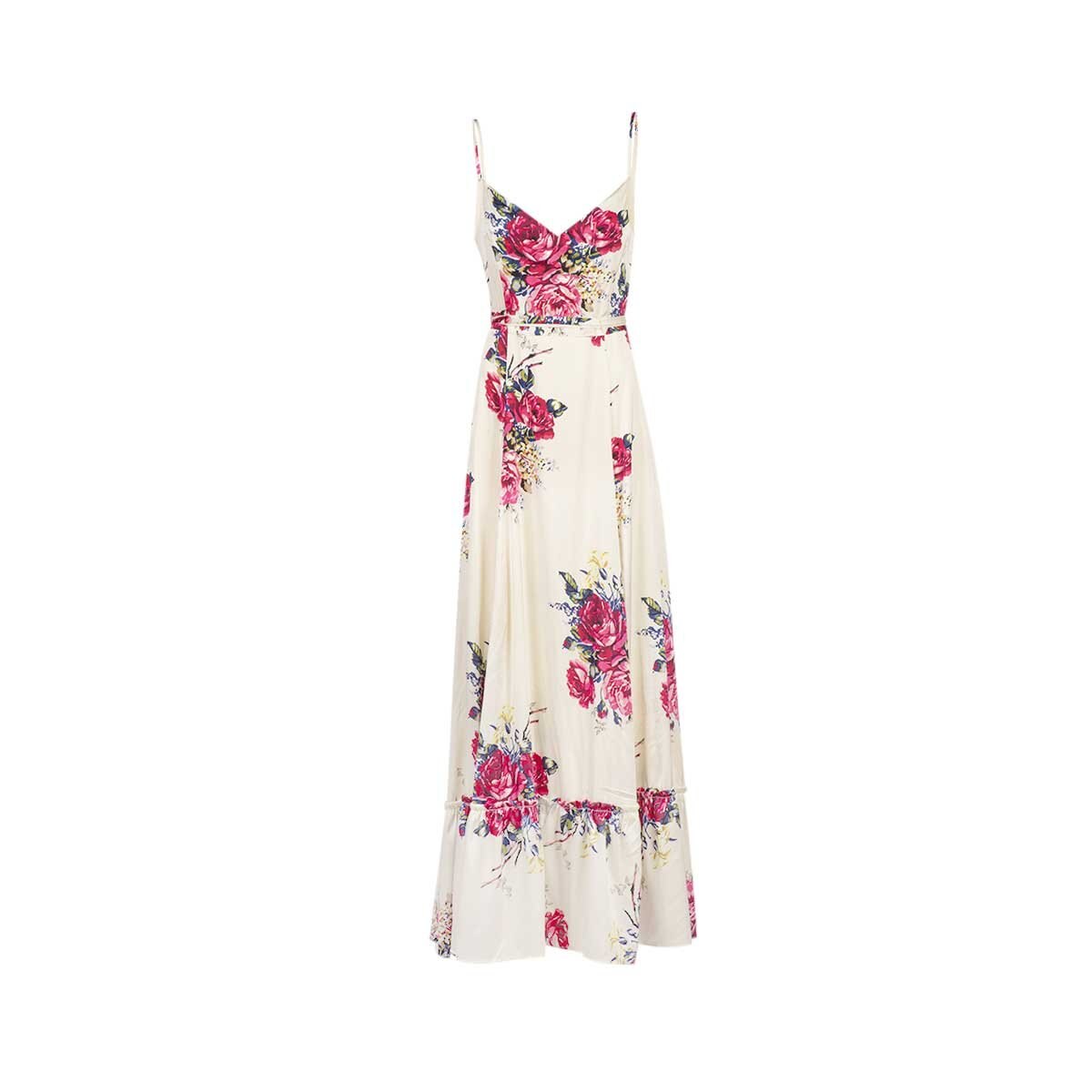 Vestido Largo de Tirantes Estampado con Olan Life Styler