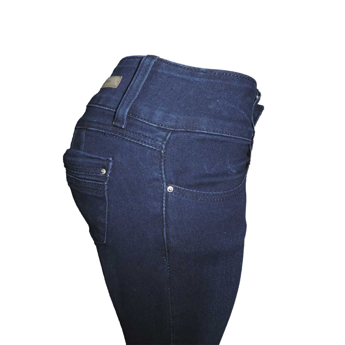 Jeans Skinny Pretina con Botones Mussa