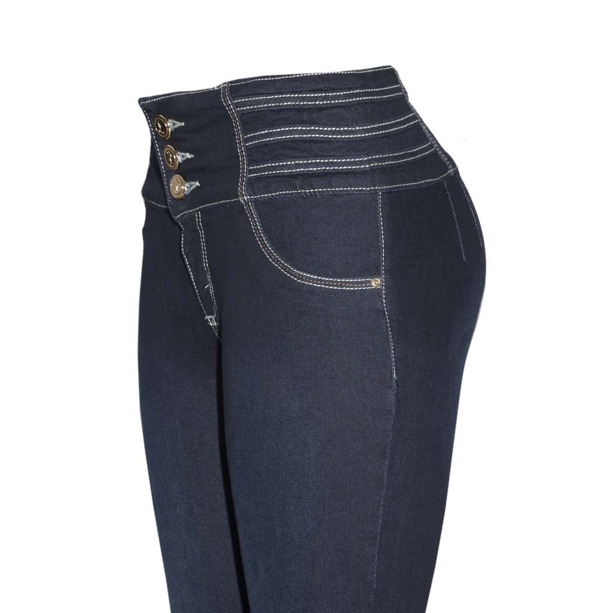 Jeans Skinny Pretina Ancha Sin Bolsas Limoncello