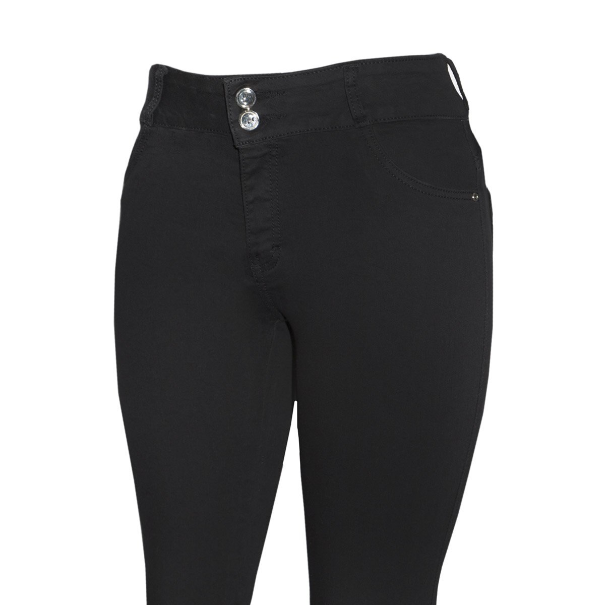 Jeans Skinny con 2 Botones Limoncello