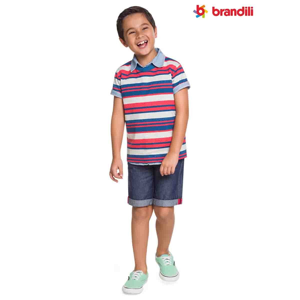 Camiseta Color Verde Combinado Brandillini para Niño