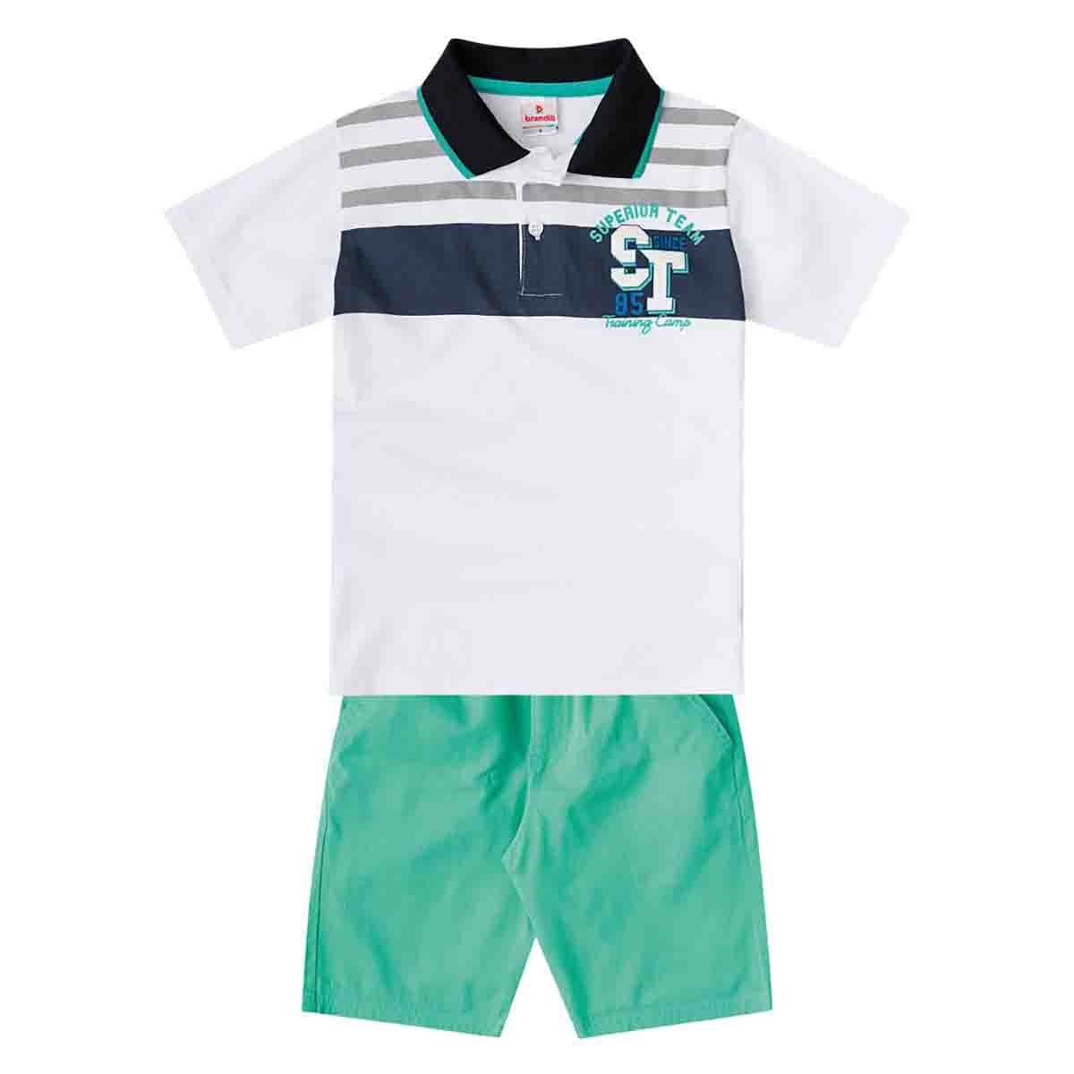 Conjunto de Polo Bermuda Color Blanco Brandillini