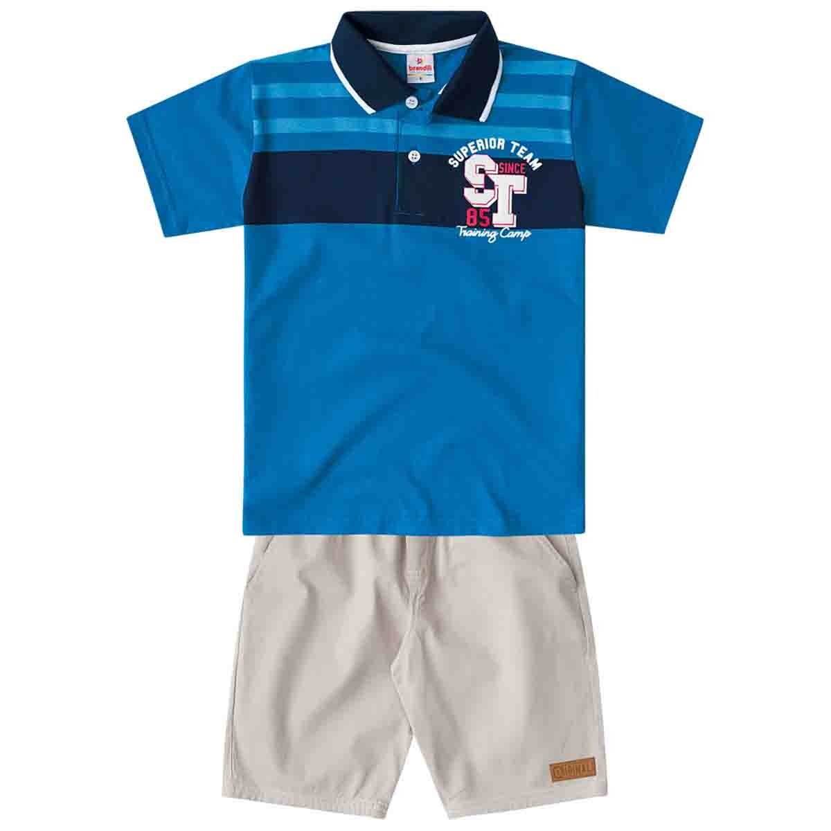 Conjunto de Polo Bermuda Color Blanco Brandillini
