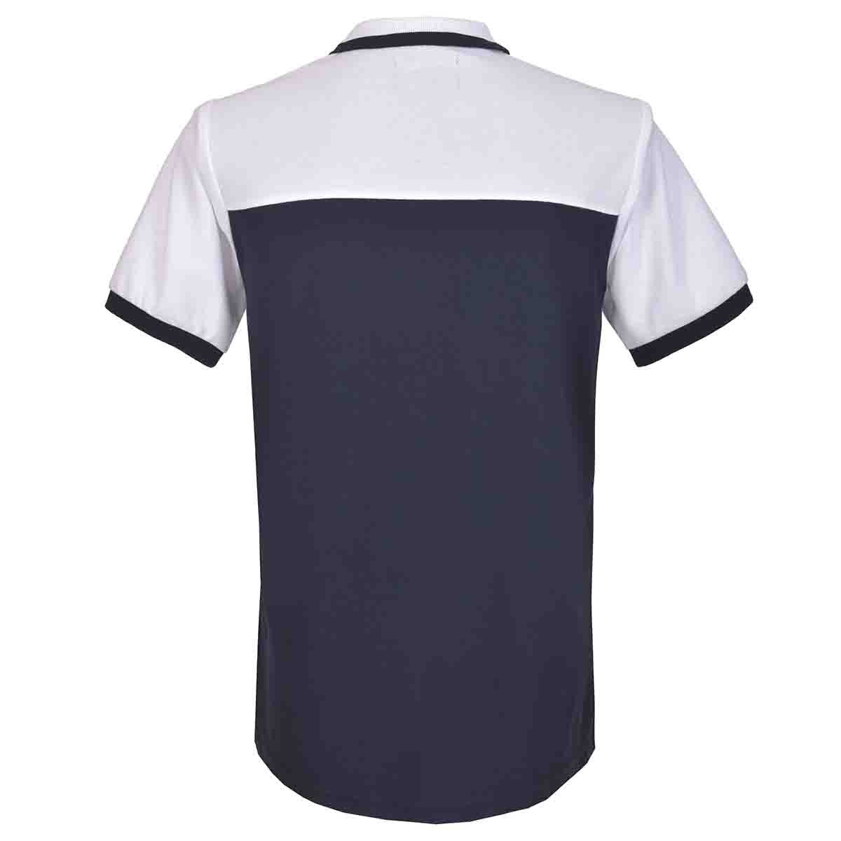 Playera Polo Color Blanco Combinado Slim Fit Carlo Corinto para Caballero