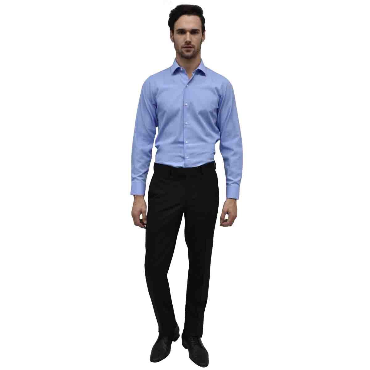 Camisa de Vestir Ultra Slim Color Azul Medio Chaps