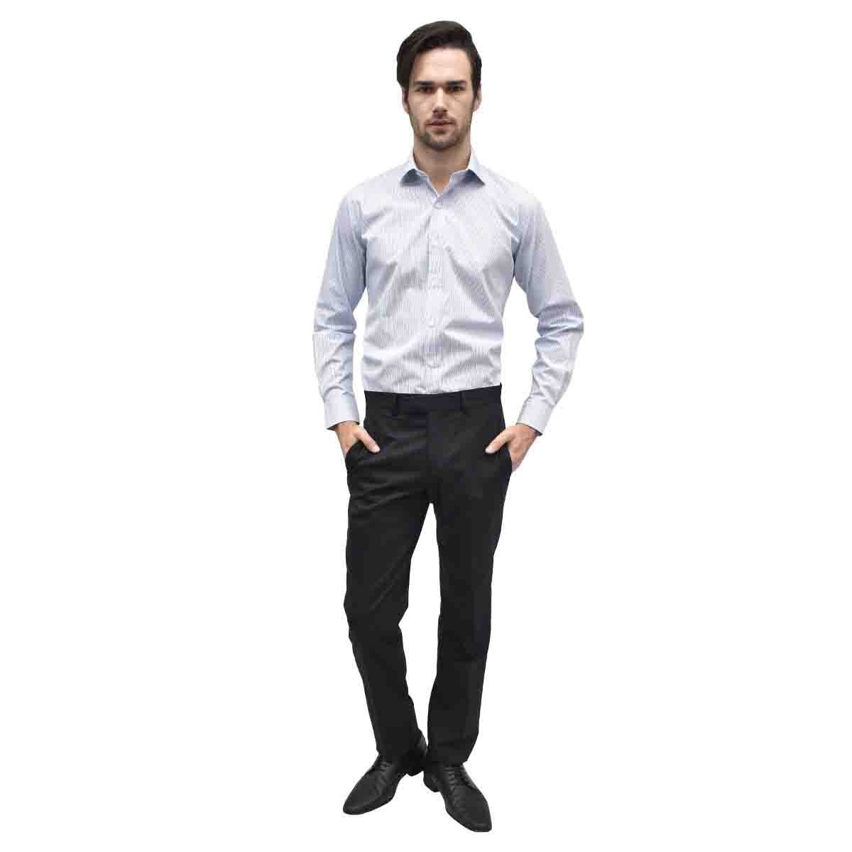 Camisa de Vestir Regular Color Azul Combinado Nautica
