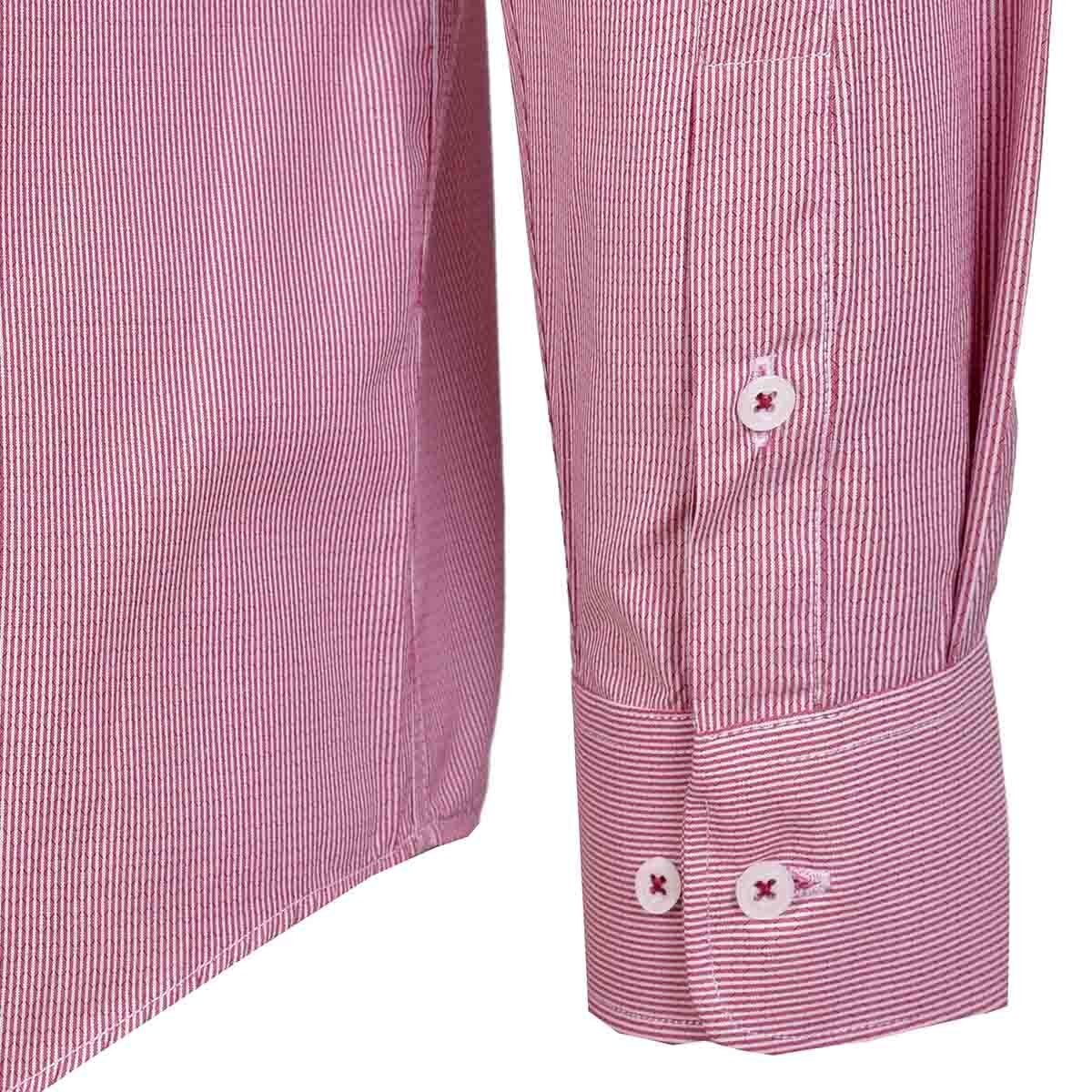 Camisa de Vestir Color Rojo Combinado Slim Fit John Henry