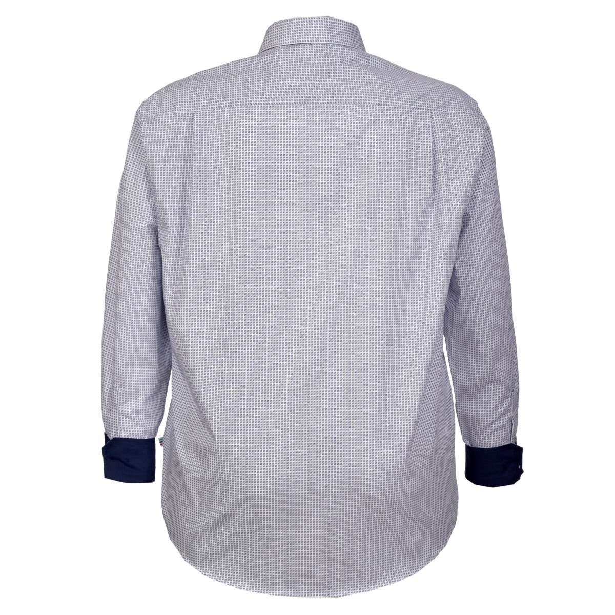 Camisa Manga Larga Estampada Color Azul Altamar