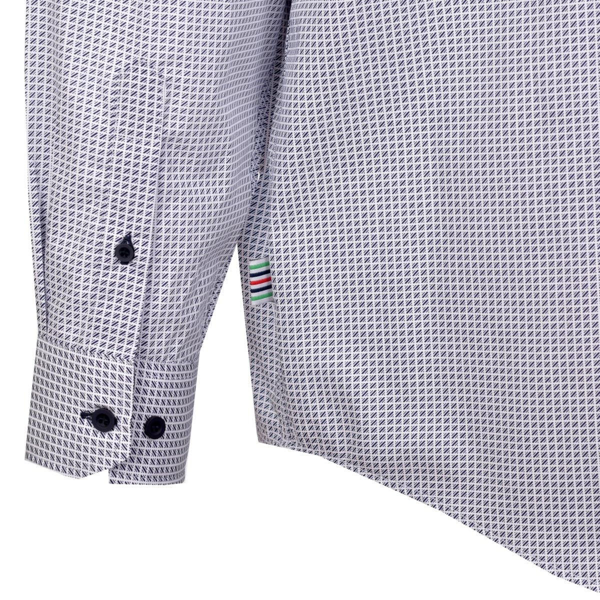 Camisa Manga Larga Estampada Color Azul Altamar