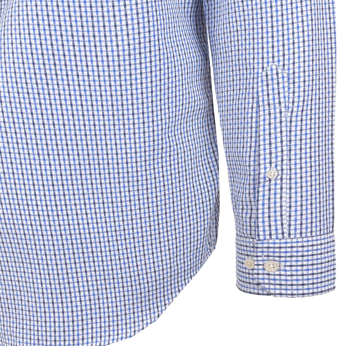 Camisa Manga Larga a Cuadros Color Azul Polo Club