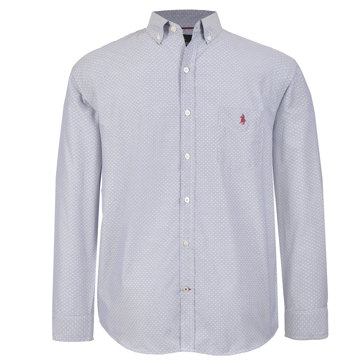 Camisa Manga Larga a Rayas Color Azul Polo Club