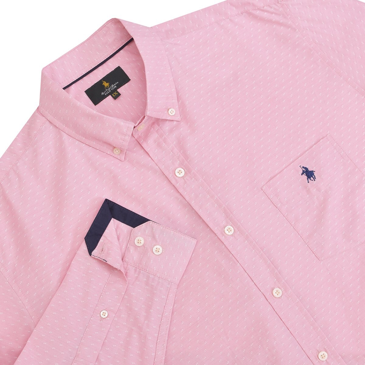 Camisa Manga Larga Fantasia Color Rosa Polo Club