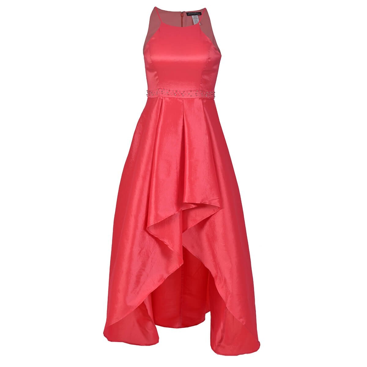 Vestido de Fiesta Hi Low Bordado en Fajilla de Tafeta Philosophy Jr Nights