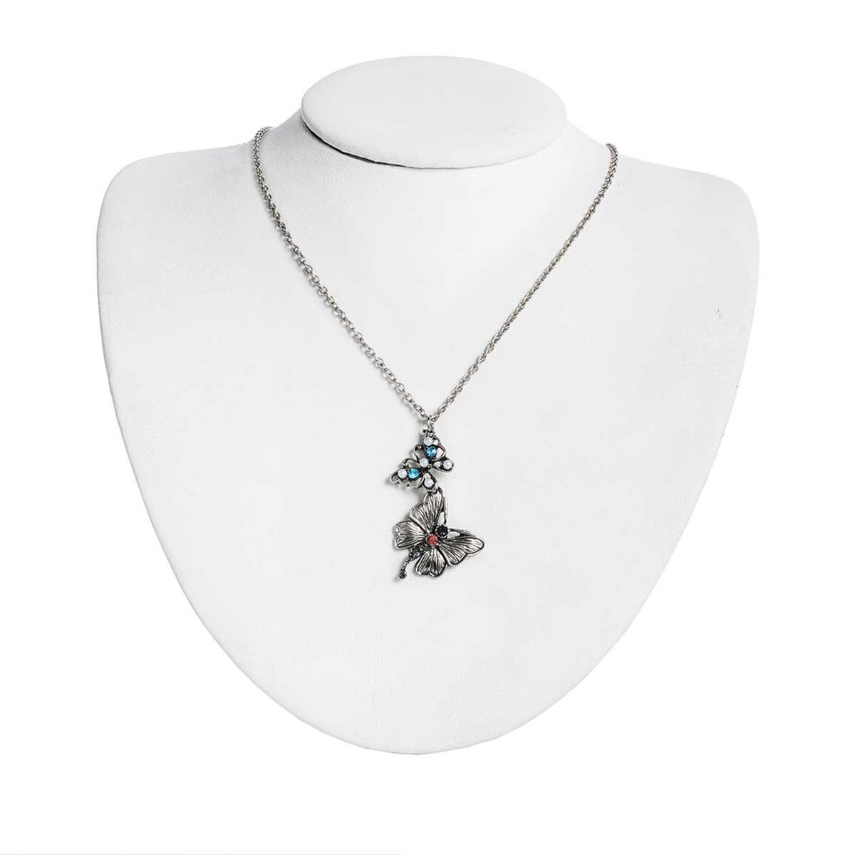 Collar Set Plata Mariposas Wonder Charms