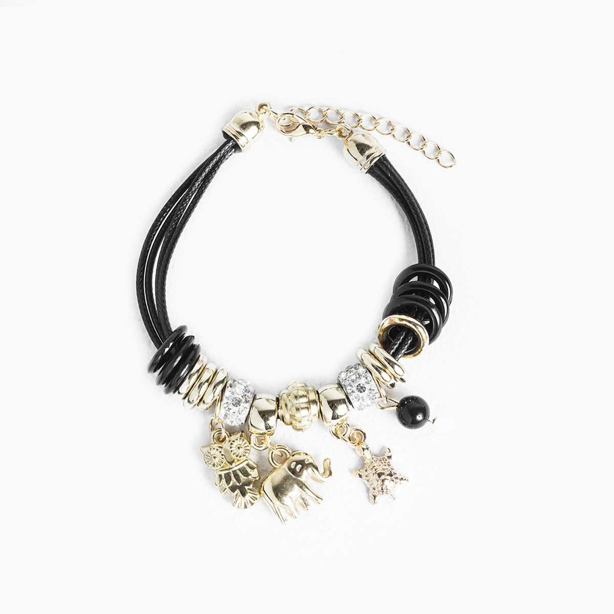 Pulsera de Caucho con Dijes Wonder Charms