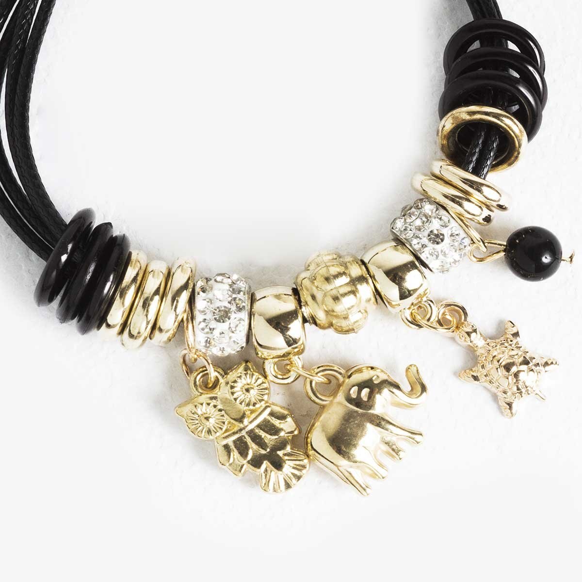 Pulsera de Caucho con Dijes Wonder Charms
