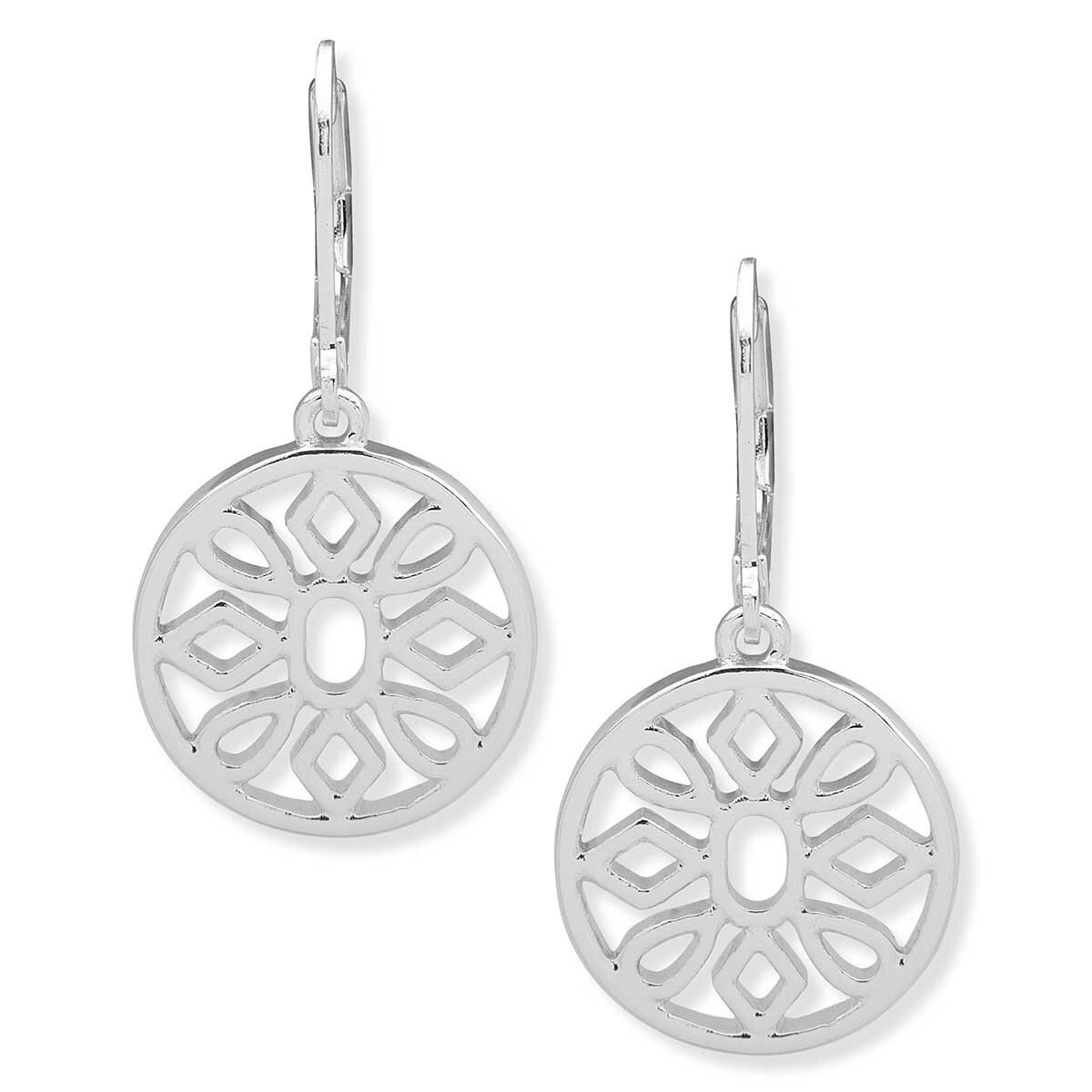 Aretes de Acero Plateado Nine West
