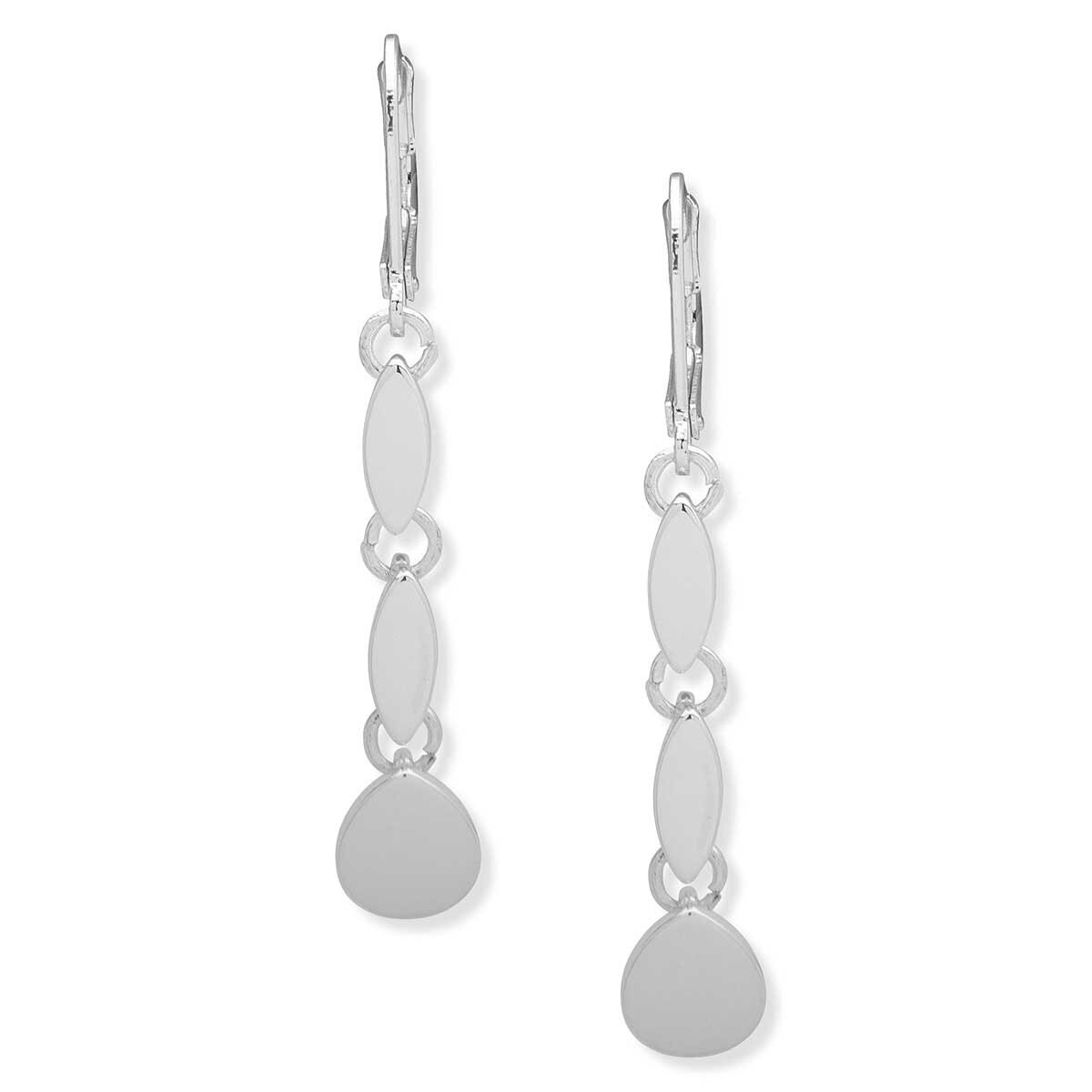Aretes de Acero Plateado Nine West