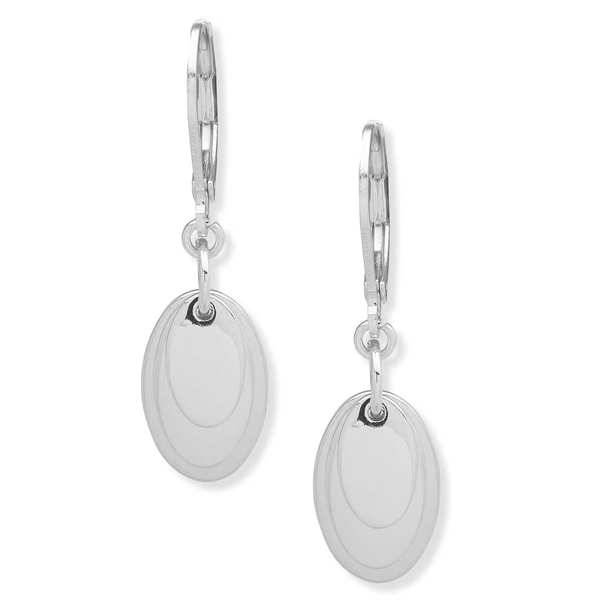 Aretes de Acero Plateado Nine West