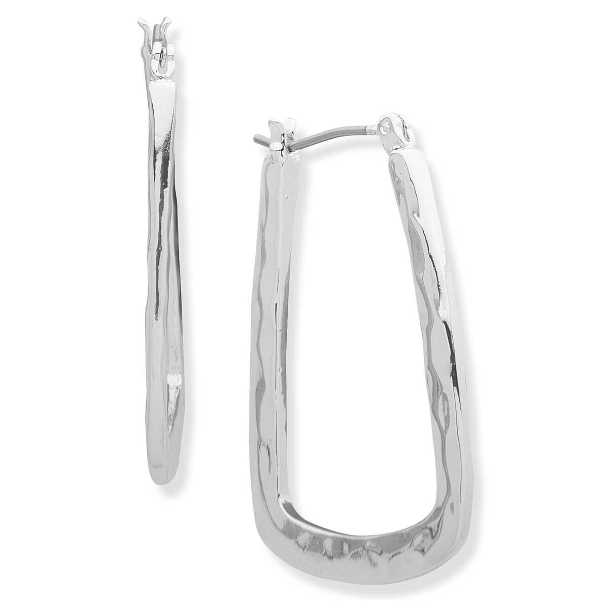 Aretes de Acero Plateado Nine West
